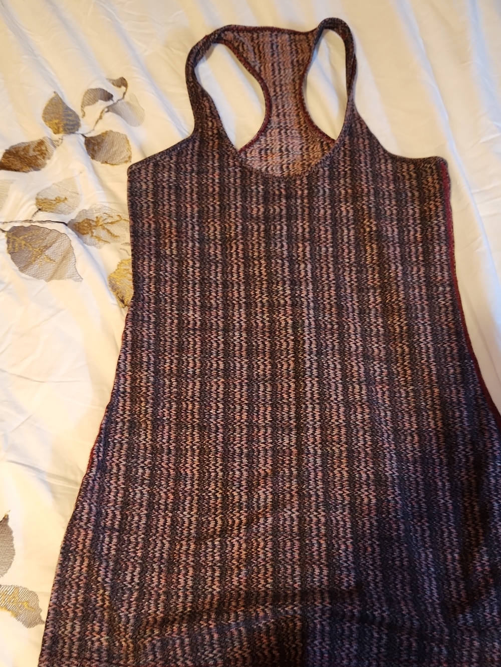 Lululemon Racerback Tank - Heathered Pink, Burgundy & Black